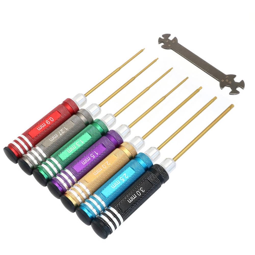 Comodo 175Mm Color Hex Screwdriver Tool Set For Drone Aircraft Model Repair Compatible With Rc Helicopter Uav Maintenance(175Mm Color)