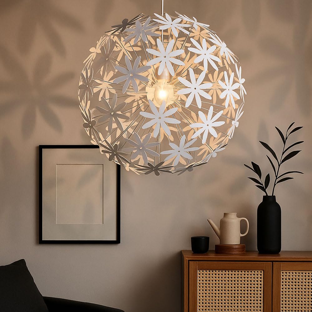 Pendel Leuchte Beleuchtung Hänge Lampe Blüten Strahler im Set inklusive LED Filament Leuchtmittel