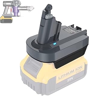 Replacement for Dyson V6 Battery Adapter Compatible with Dewalt 20V/60V Max Battery Convert to V6 Absolute/Motohead/Animal+Fluffy/Mattress/DC58 DC59 DC61 DC62 SV04 SV09 Vacuum Converter (only Adapter)
