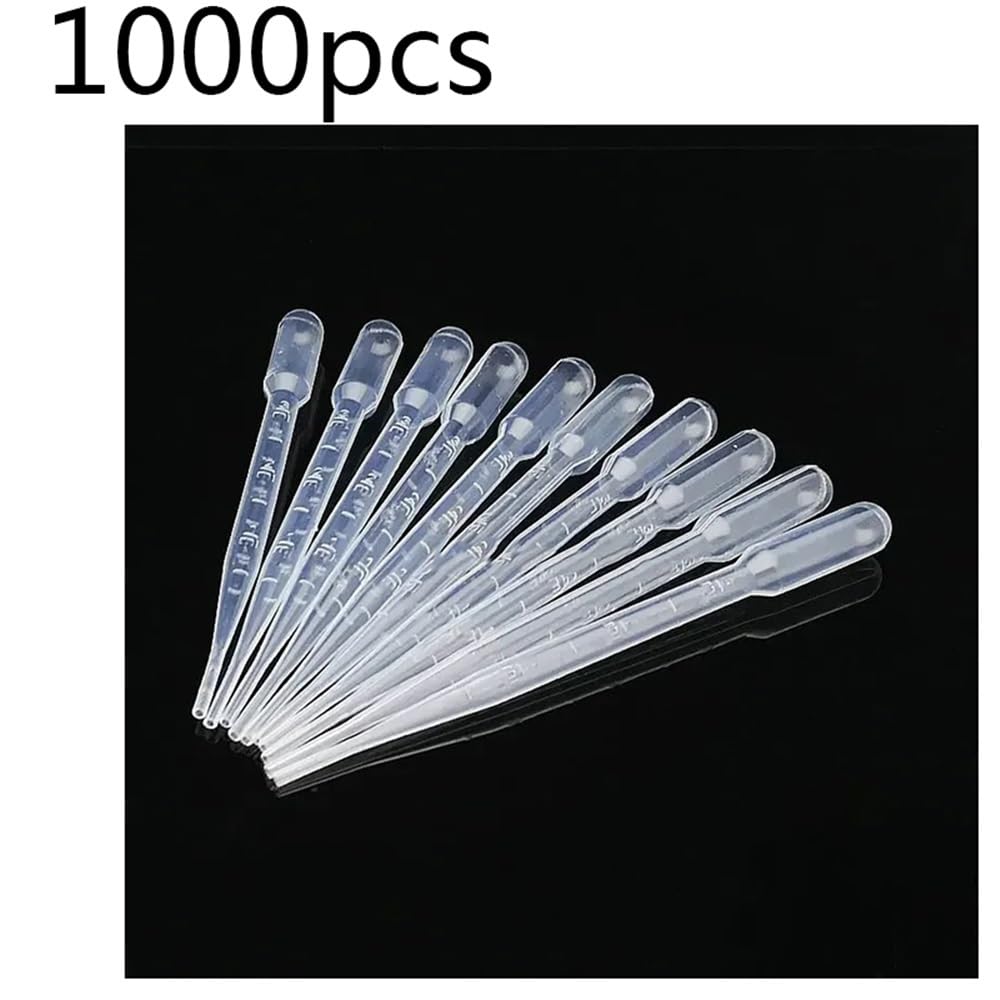 Cristalería de Laboratorio Pipetas de plástico transparente de 3 ml (200 unidades, 300 unidades, 500 unidades y 1000 unidades)(1000pcs)