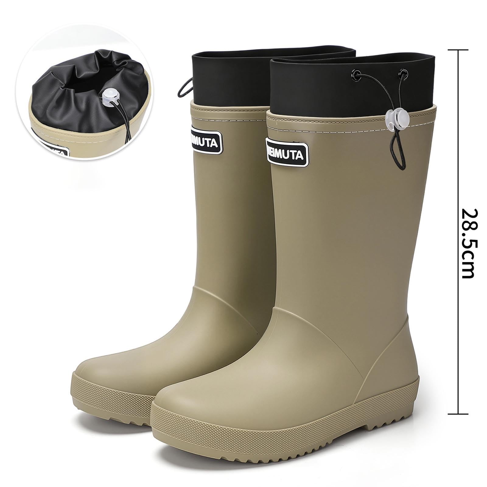 Mid Calf buty przeciwdeszczowe – lekkie kalosze do aktywności na świeżym powietrzu, podróży