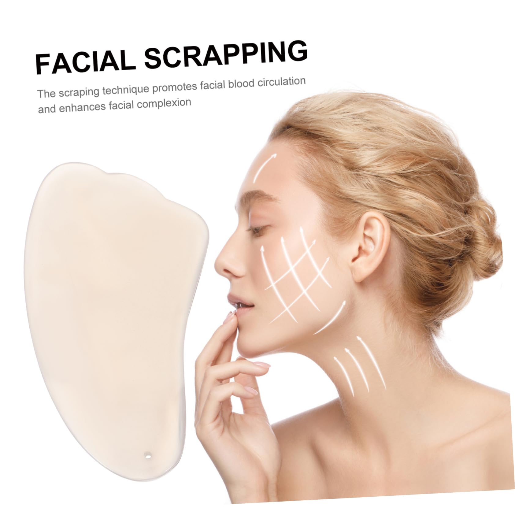 Beaupretty 3 Uds Tabla De Raspado Guasha Herramienta Para Masajeador Facial Masajeador De Piel Rodillo De Estiramiento Facial Raspador Gua Sha Punto Gatillo Jade Herramientas De Masaje