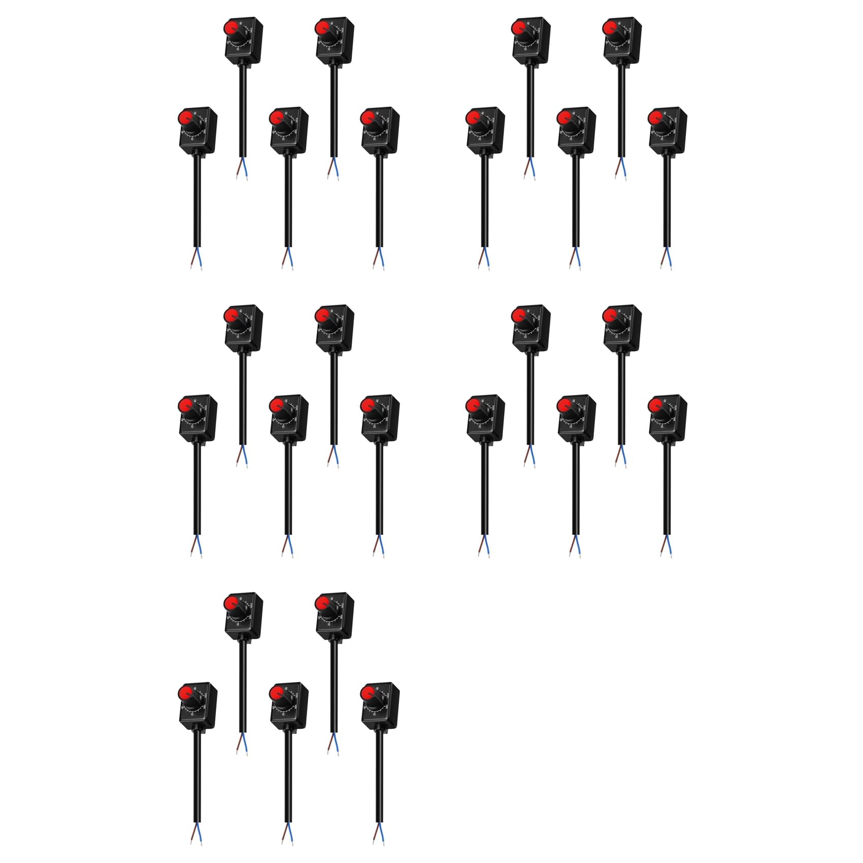 Jnchdghwa Black 25Pcs Dc 0/1-10V Knob Led Dimmer,Low Voltage Passive Dimmer Pwm Dimming For 0-10V Or 1-10V Dimmable