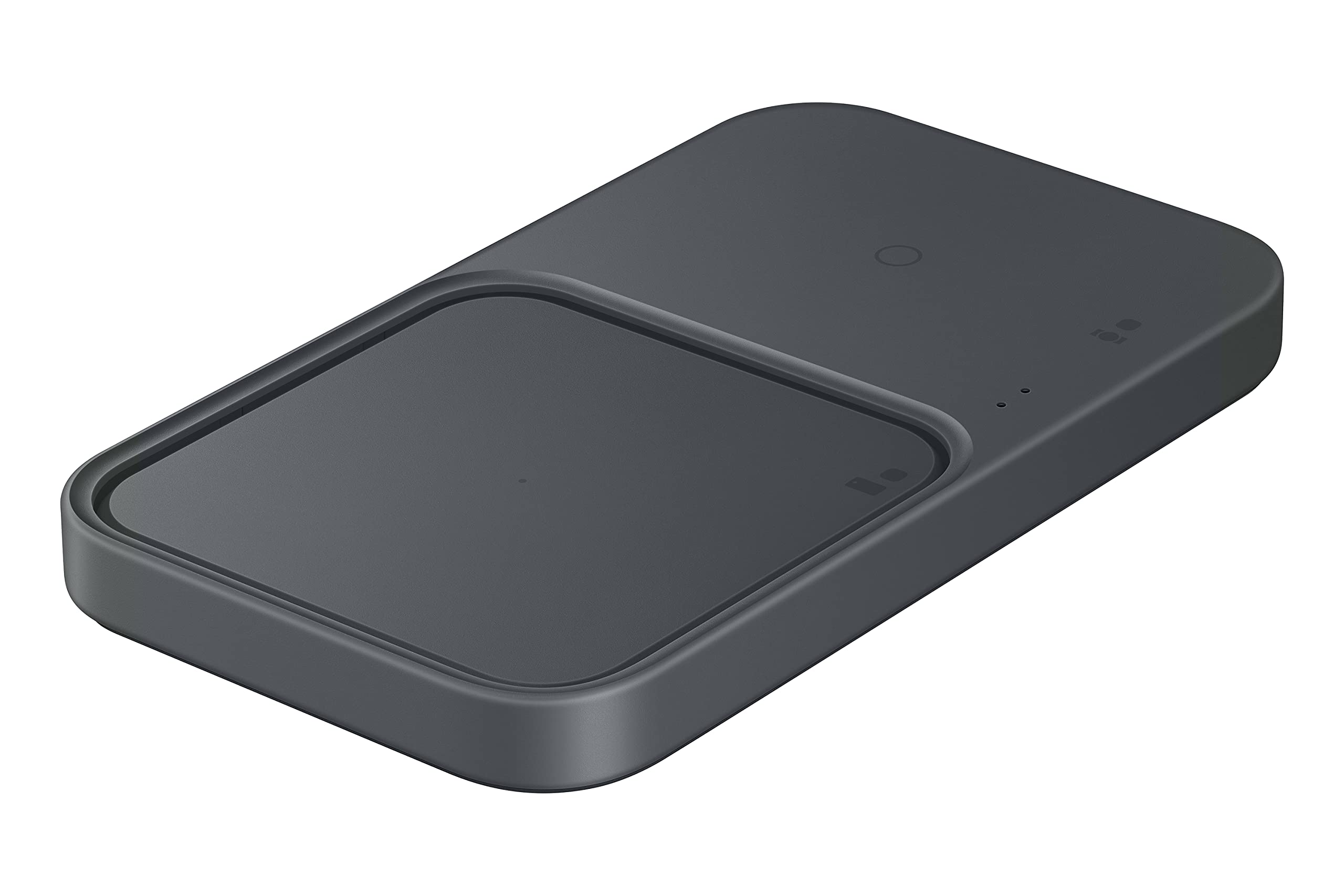 Samsung Wireless Charger Duo 15W Fast Charging 2.0 con Caricabatterie 25W, Grigio scuro