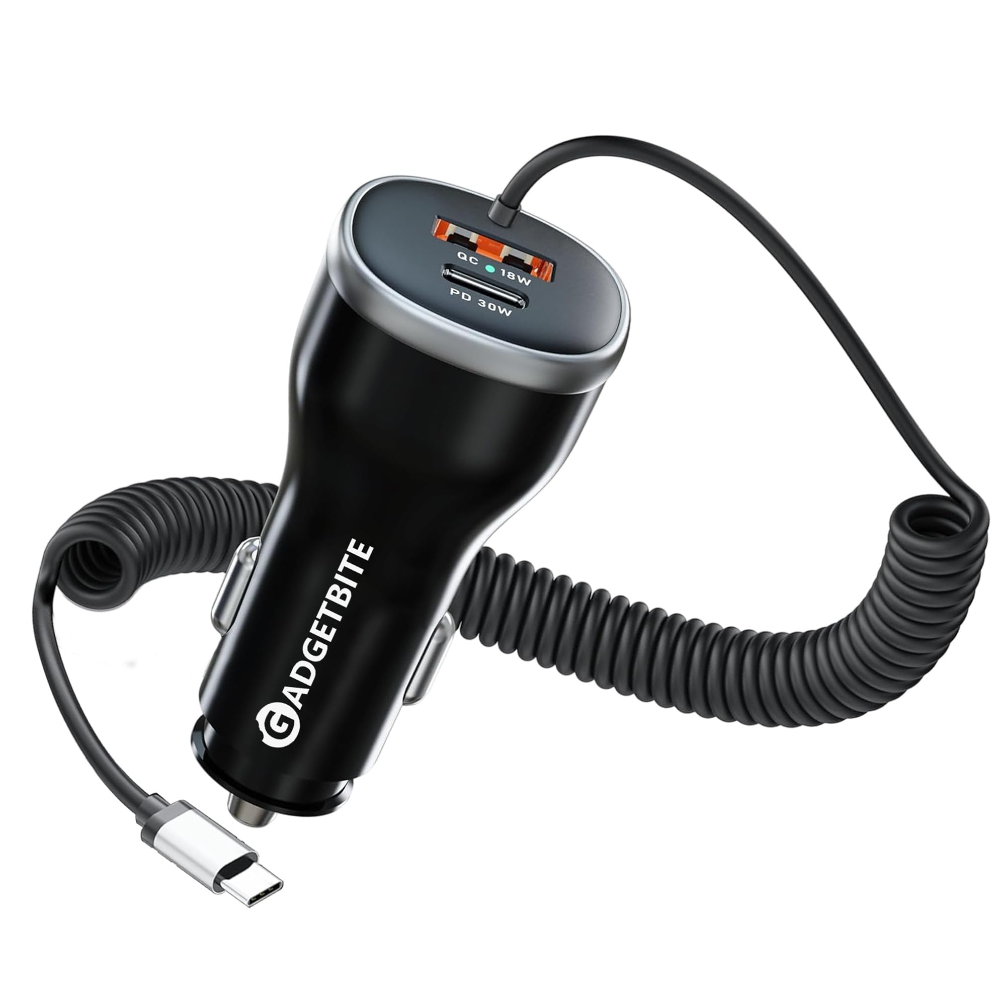 GadgetBite ZAP 71W Fast Car Charger DC 12-24V with USB-A 3.0 & Type-C Fast Charging, Multi-Port High Power Car Adapter for Android & iOS Devices, Universal Compatibility for Phones & Tablets (Black)-picture-25