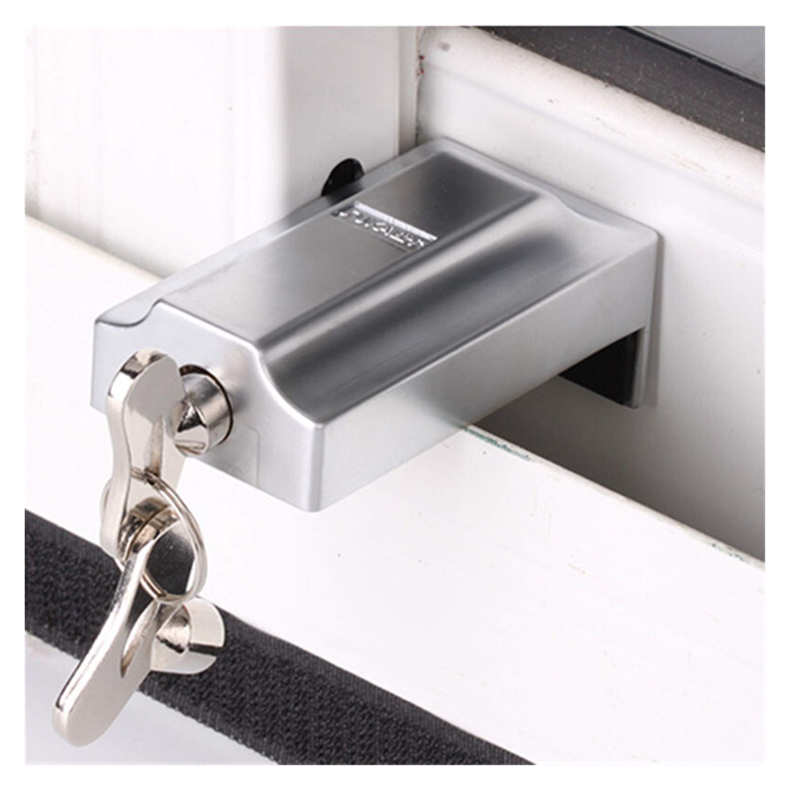 Serrure de fenêtre Serrure à clé de sécurité pour fenêtre Portes coulissantes Restricteur de fenêtres Sécurité pour Enfants Butée de Porte antivol Fenêtres Verrou de sécurité pour