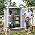 VONZOY 38Cu.ft Resin Vertical Storage Shed,Sturdy Plastic Construction,Waterproof Resin Outdoor Storage Shed with Reinforced Floor and Lockable Doors for Tool, Extra-Large Shed for Lawn(Grey)