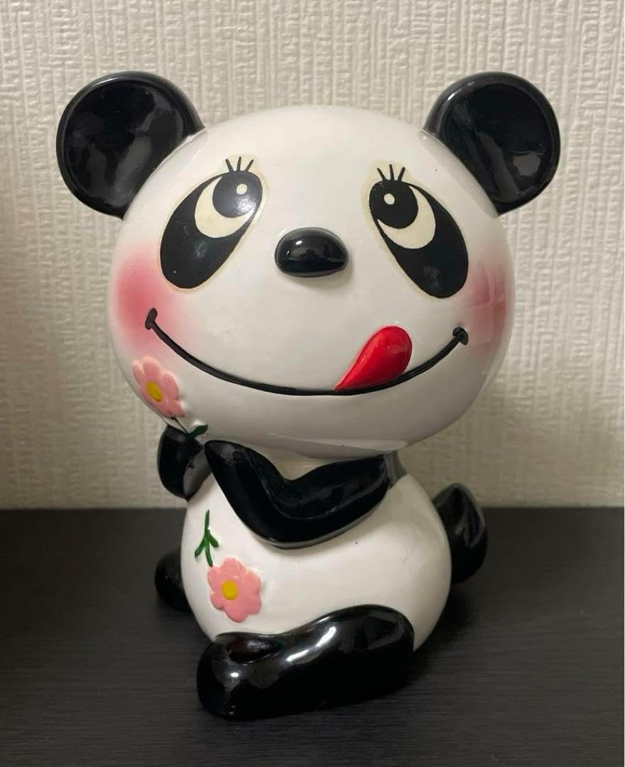 レトロ 内藤ルネ パンダ貯金箱 ルネパンダ 陶器