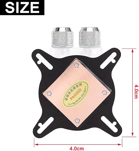 Miniatura 2 de Bloque de refrigeración por agua de GPU para CPU Intel, canal interno fresco de base de cobre de 1.575 in, para PC digital RGB DIY con componente de