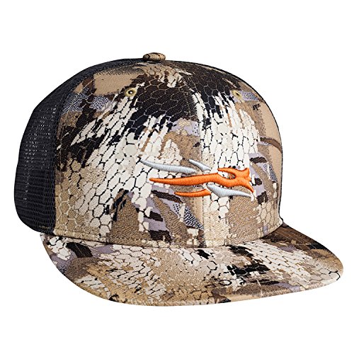 SITKA Trucker Hat - Adjustable Outdoor Camo Snap Back Hat for Men, Optifade Waterfowl Marsh, One Size Fits All