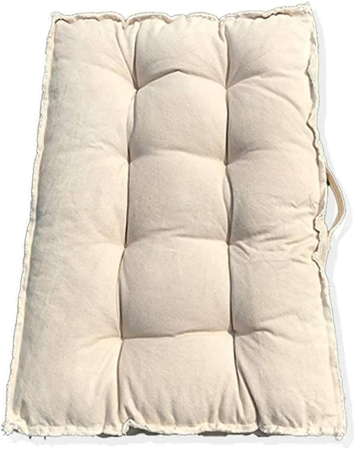 Large Floor Pillow Meditation Cushion,Tufted Seat Cushions Reading Nook Cushion Floor Pillows Seating for Adults/Kids, Thick Floor Cushion Sitting Pillow for Living Room Balcony Outdoor(Beige)