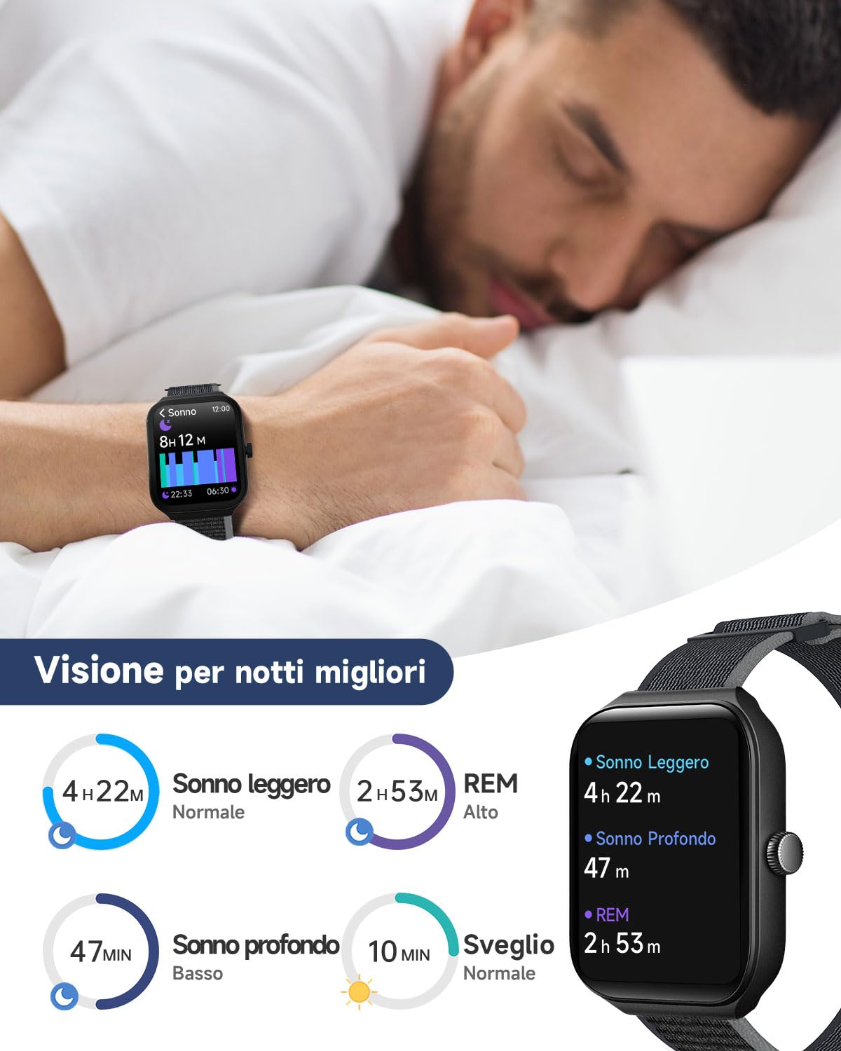 TOOBUR Smartwatch Uomo Alexa Integrata, 44Mm Orologio Smartwatch