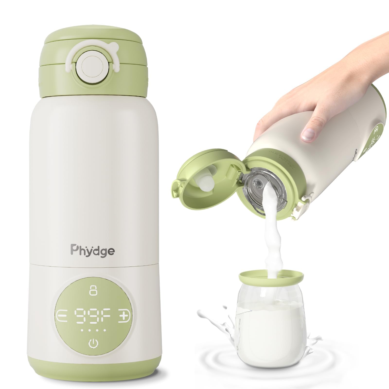 Phydge Portable Bottle Warmer for Travel, on The go for Formula, Breastmilk