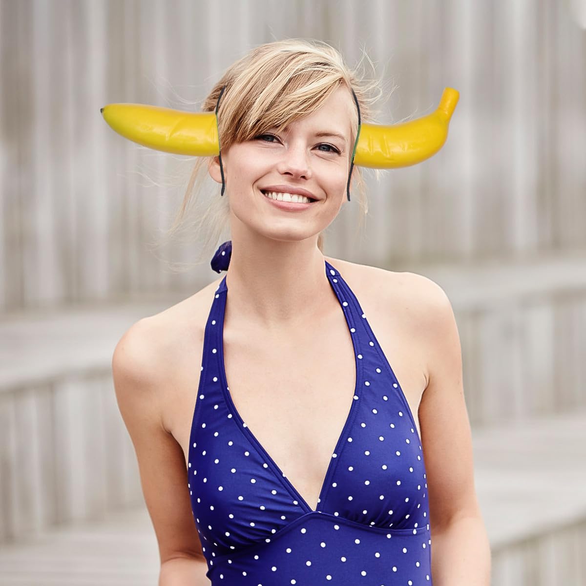 Toyvian Bandeau Banane Drôle en Mousse Légère pour Femmes, Serrage-tête Confortable et Ajustable, Accessoire de Fête Original pour Cosplay et Soirées à Thème