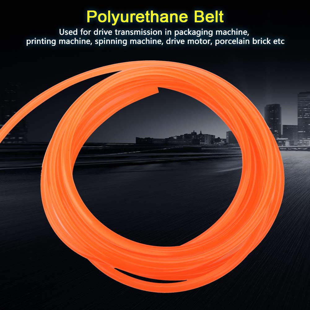 High Performance Orange Polyurethane Round Drive Transmission Belt (#6)