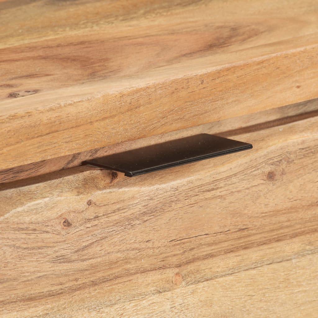 vidaXL Mesa Consola Bordes Naturales Entrada Acento Pasillo Vestíbulo Recibidor Auxiliar Decoración Escritorio Mueble 100x35x76 cm Madera de Acacia