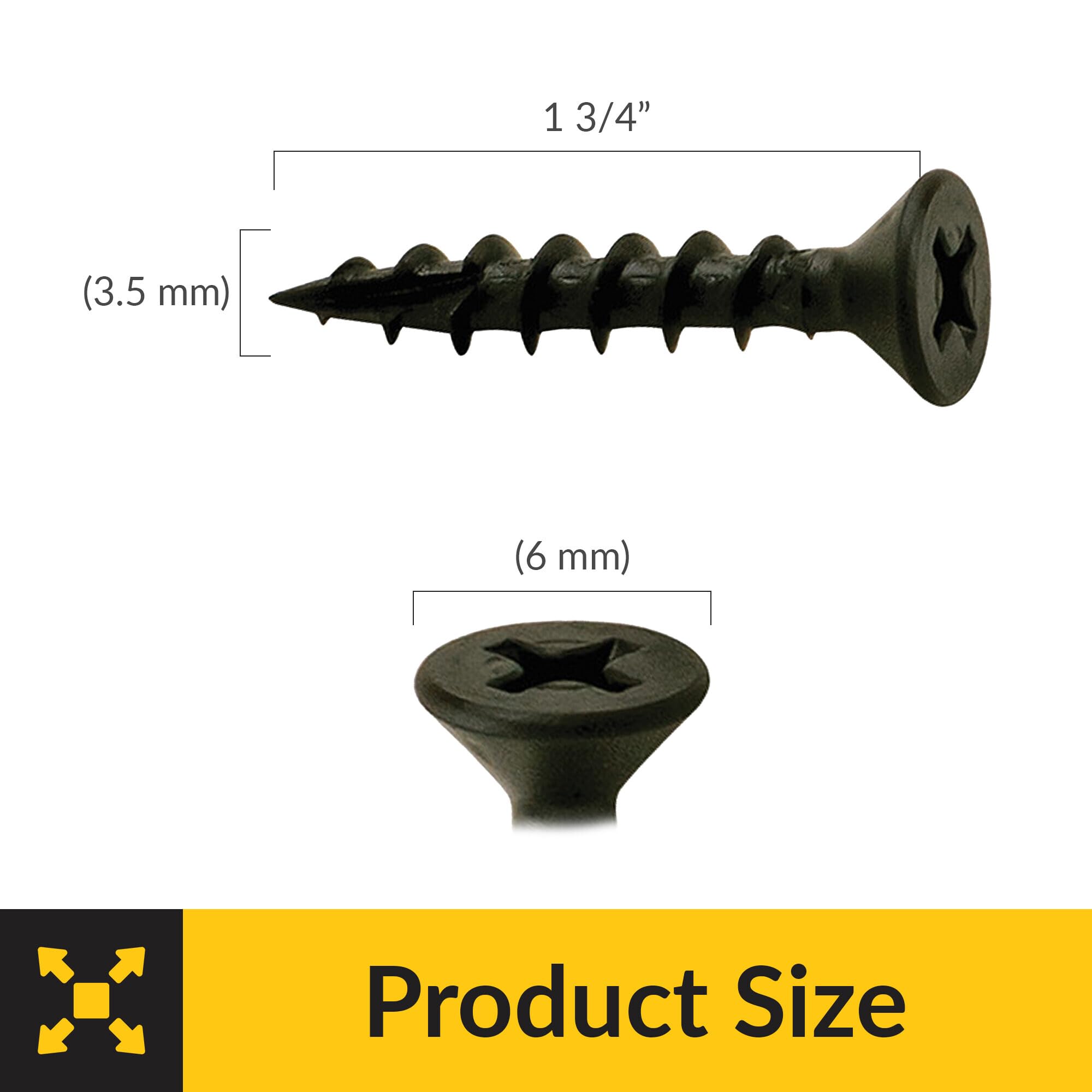 Brixwell SRW21461001 Zip R Screw, Flat Countersunk Head Pack of 1000