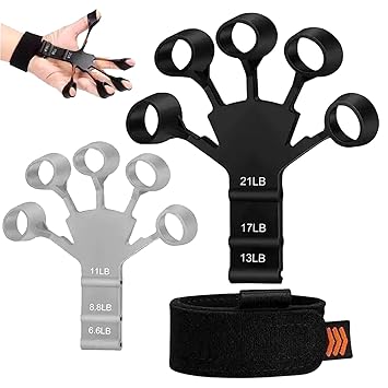 FRENZY Hand Grip Strengthener for Men and Women : Gym and Home Workout Equipment with 2 Rubber Grippers - Finger Gripper - Strengthener for Climbing, Guitar, Forearm, Exerciser For Hand, Wrist, Muscles Fitness and Physiotherapy