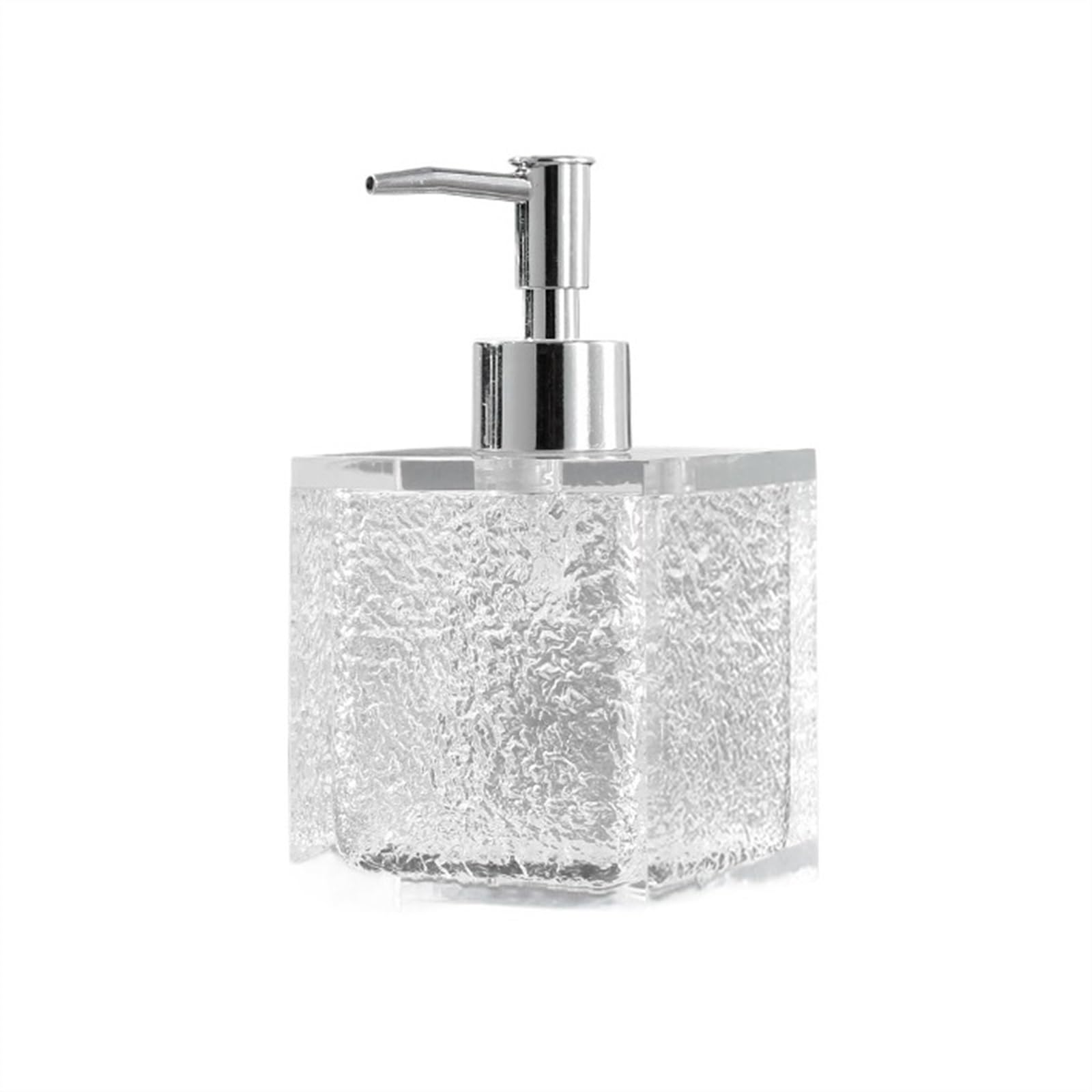 Cyairong-22 White Soap Dispenser Soap Dispenser With Electroplated Silver Bottle For Bathroom Kitchen Countertop