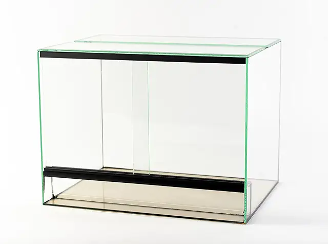 GECKOX Glass Terrarium 40x30x30 cm voor Schildpadden met Schuifschijven