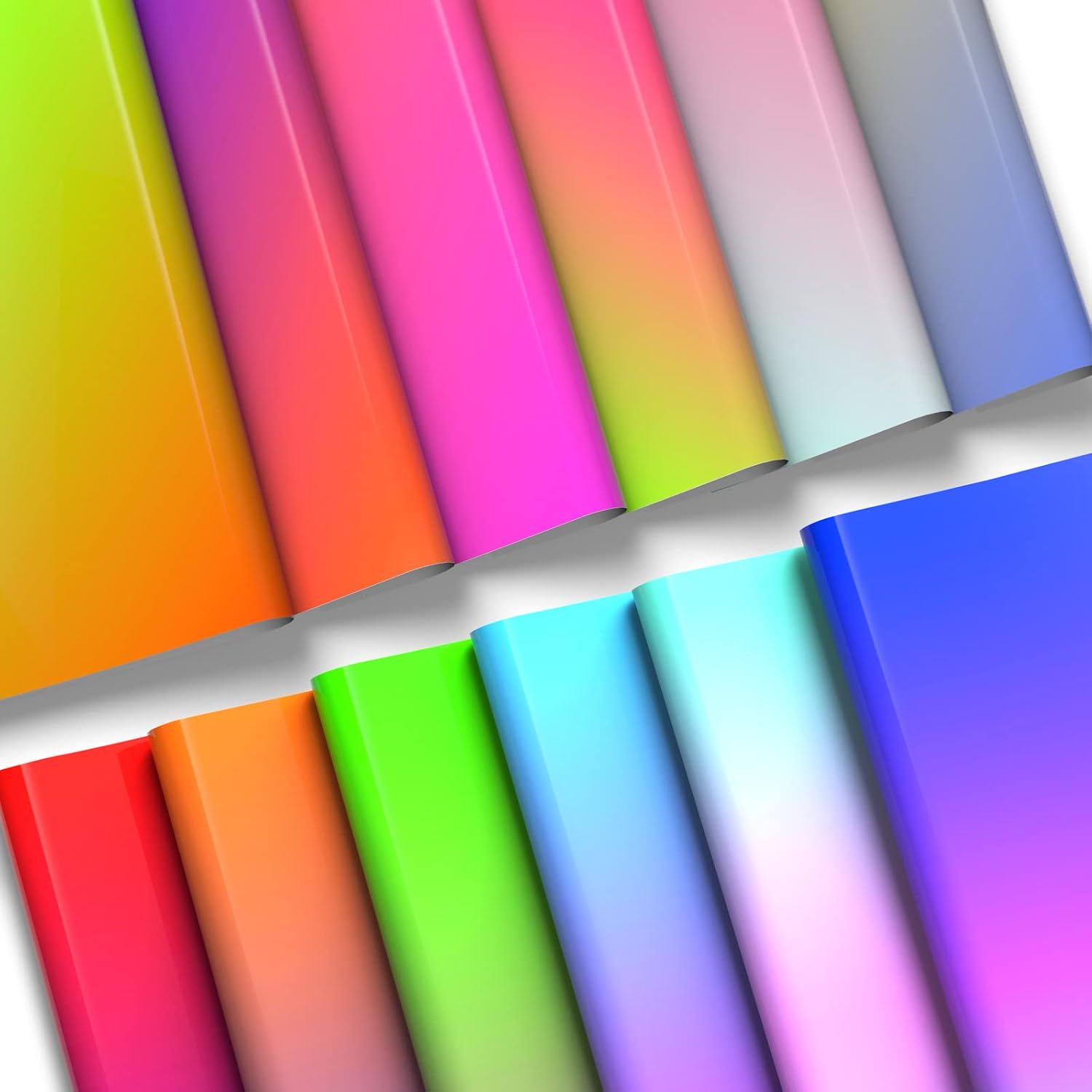 KASYU Smart Matless Infusible Ink Transfer Sheets 12 Sheets 12" x 11.8" Gradient Color