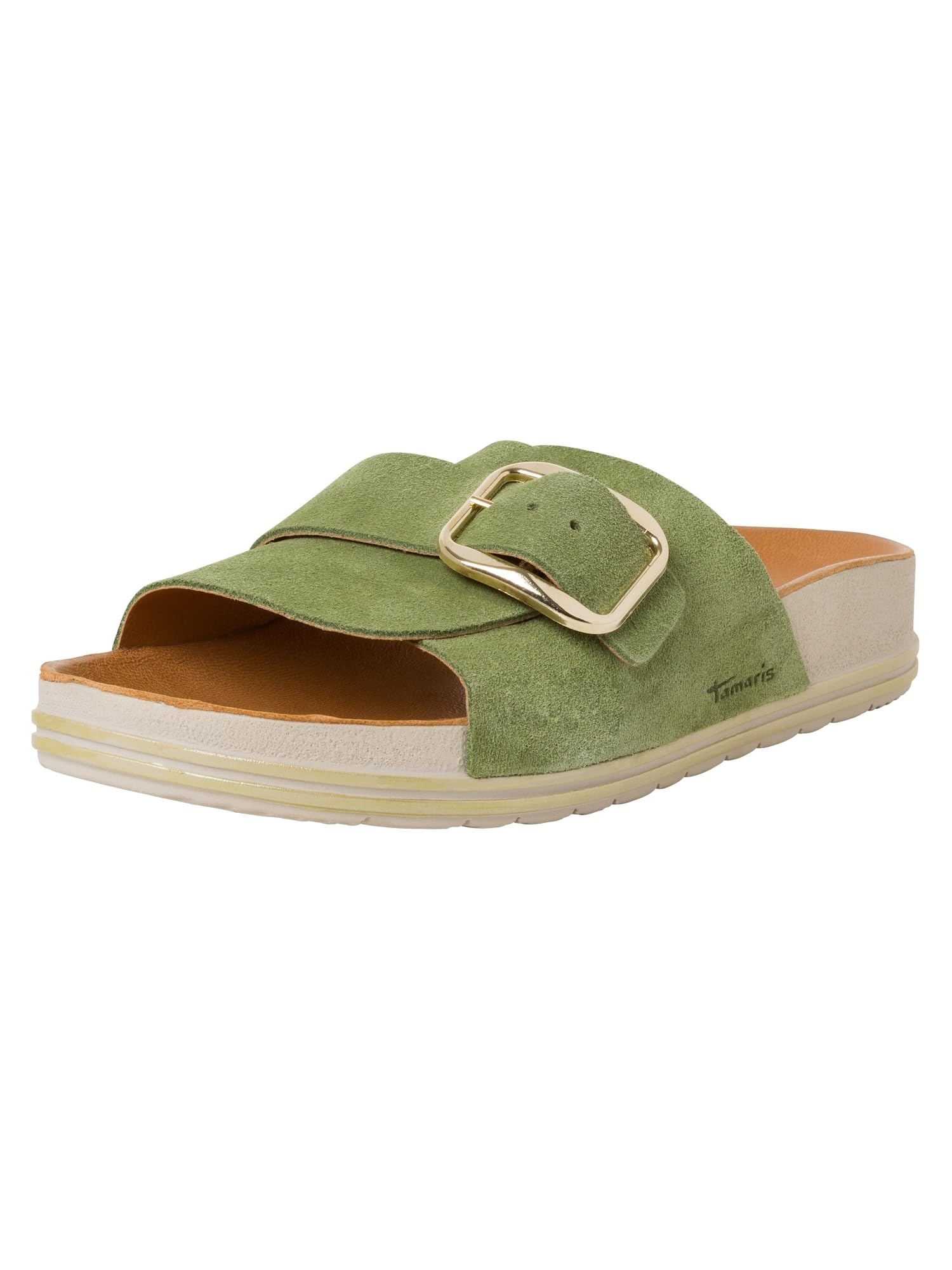 Tamaris Damen 1-27507-42, Flat Sandal, GREEN,