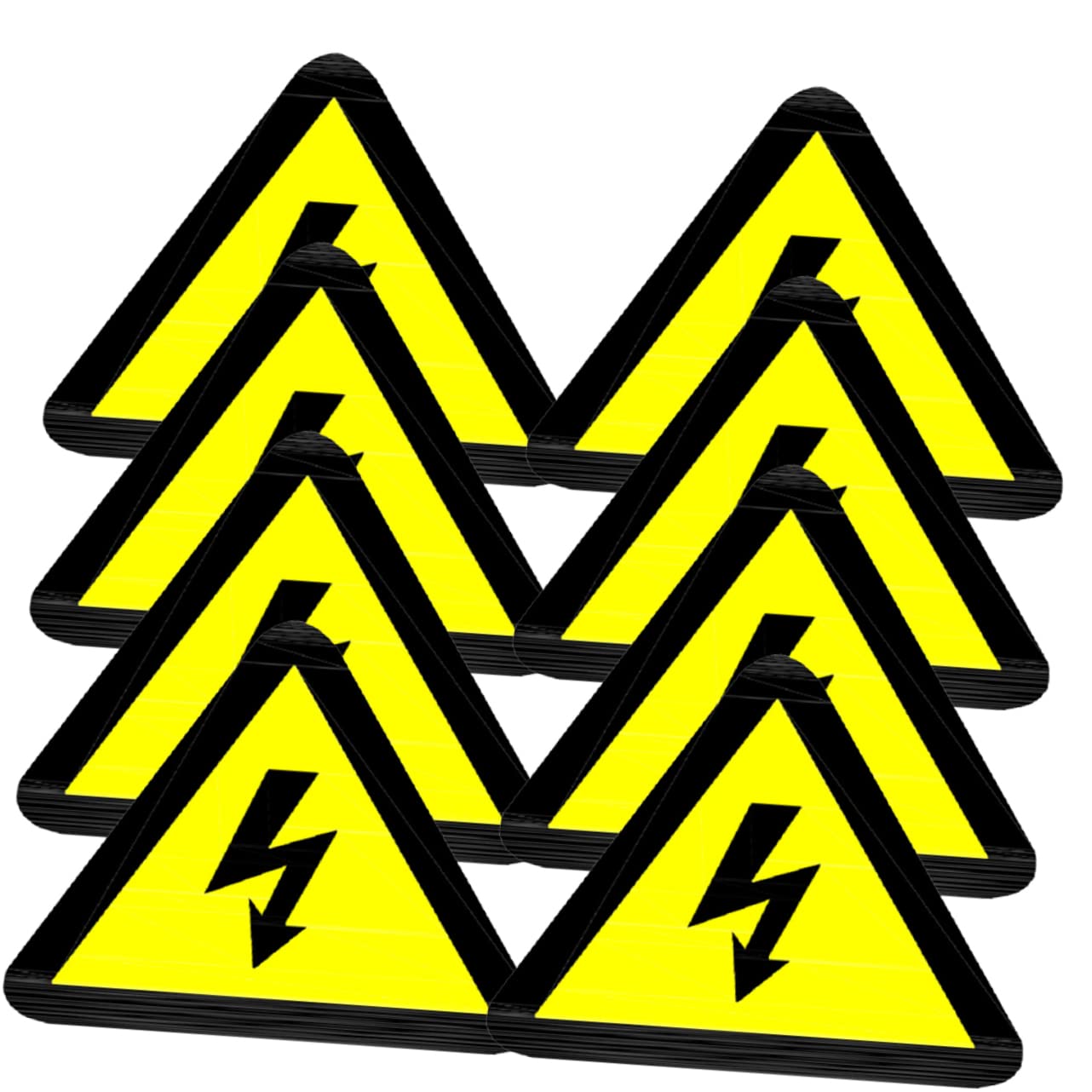 HEALEEP 20 Sheets of Warning Electric Shocks Signs Electric Shocks Warning Stickers Label Decals High Voltage Caution Easy Peel Stick