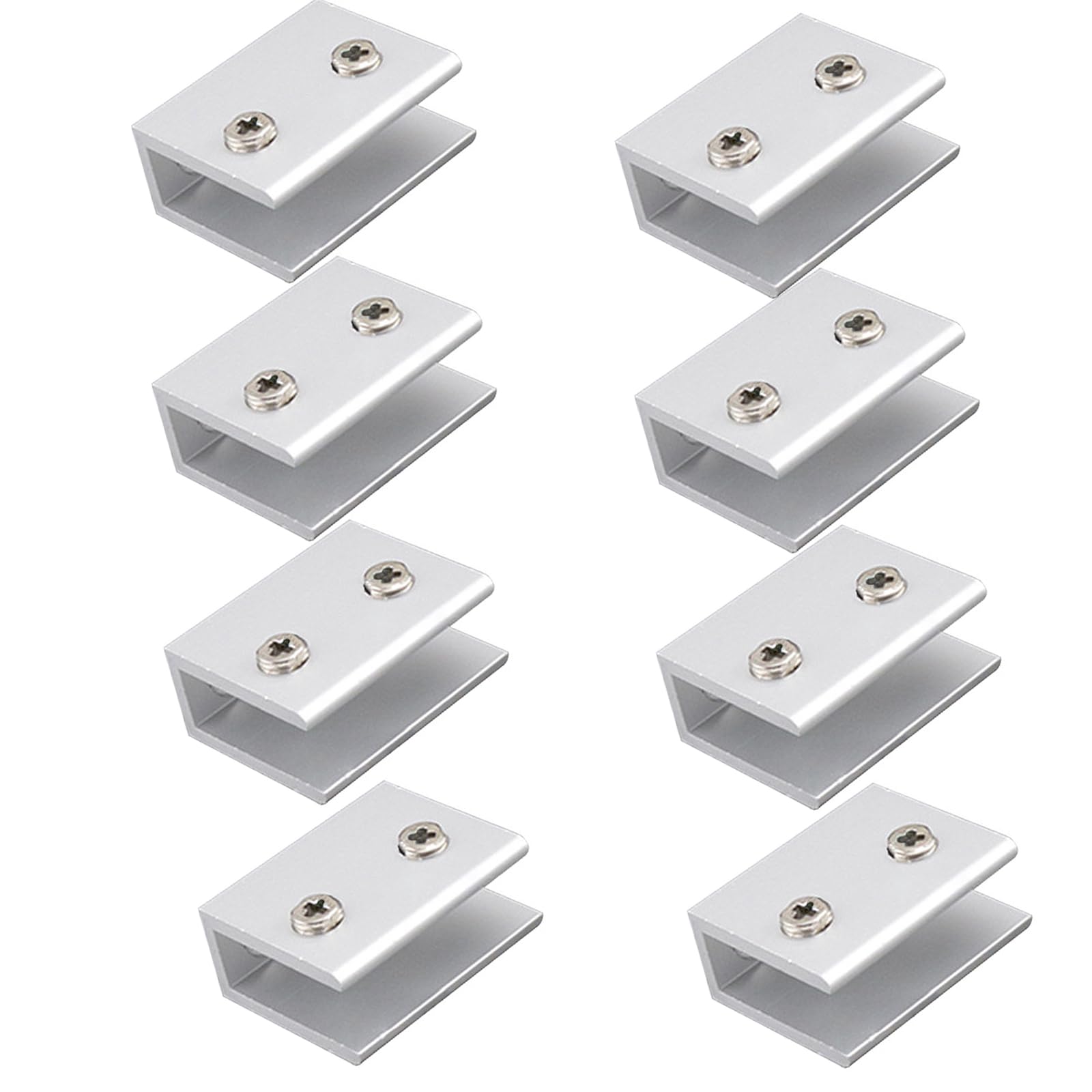 8Pcs Square Glass Clamps Adjustable Glass Clip Aluminum Alloys Shelf Clamps Clip Holder Bracket Hardware Holder Bracket