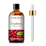 PHATOIL 3.38FL.OZ Cranberry Fragrance Oils for Aromatherapy, Essential Oils for Diffusers for Home, Perfect for Diffuser, Yoga, Skin Care, DIY Candle and Soap Making - 100ml