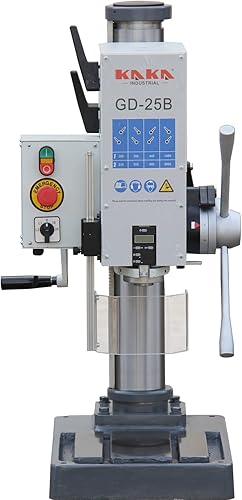 KAKA Industrial GD-25B - Prensa de taladro vertical 8 pasos de velocidad variable de hierro fundido de 8 pasos profundidad de cabeza ajustable de