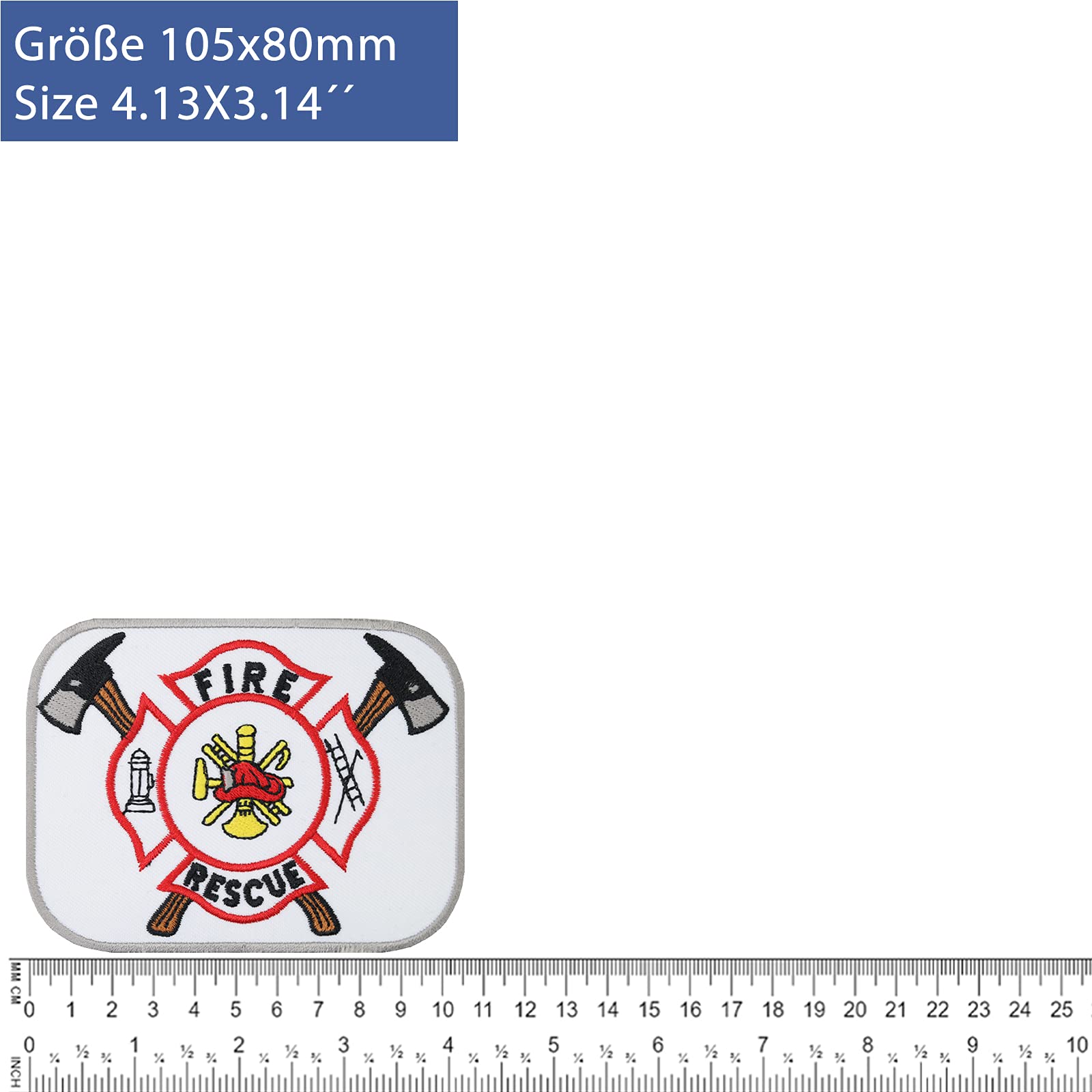Feuerwehr Aufnäher Patch – Korpsabzeichen 75x60 Mm Zum Aufbügeln Oder Annähen