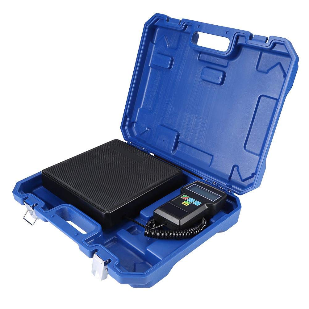 Bilancia Elettronica per Refrigerante 220lb/100kg con Display LCD, Funzione di Ricarica Digitale e Scatola Portatile – Ideale per Sistemi A/C