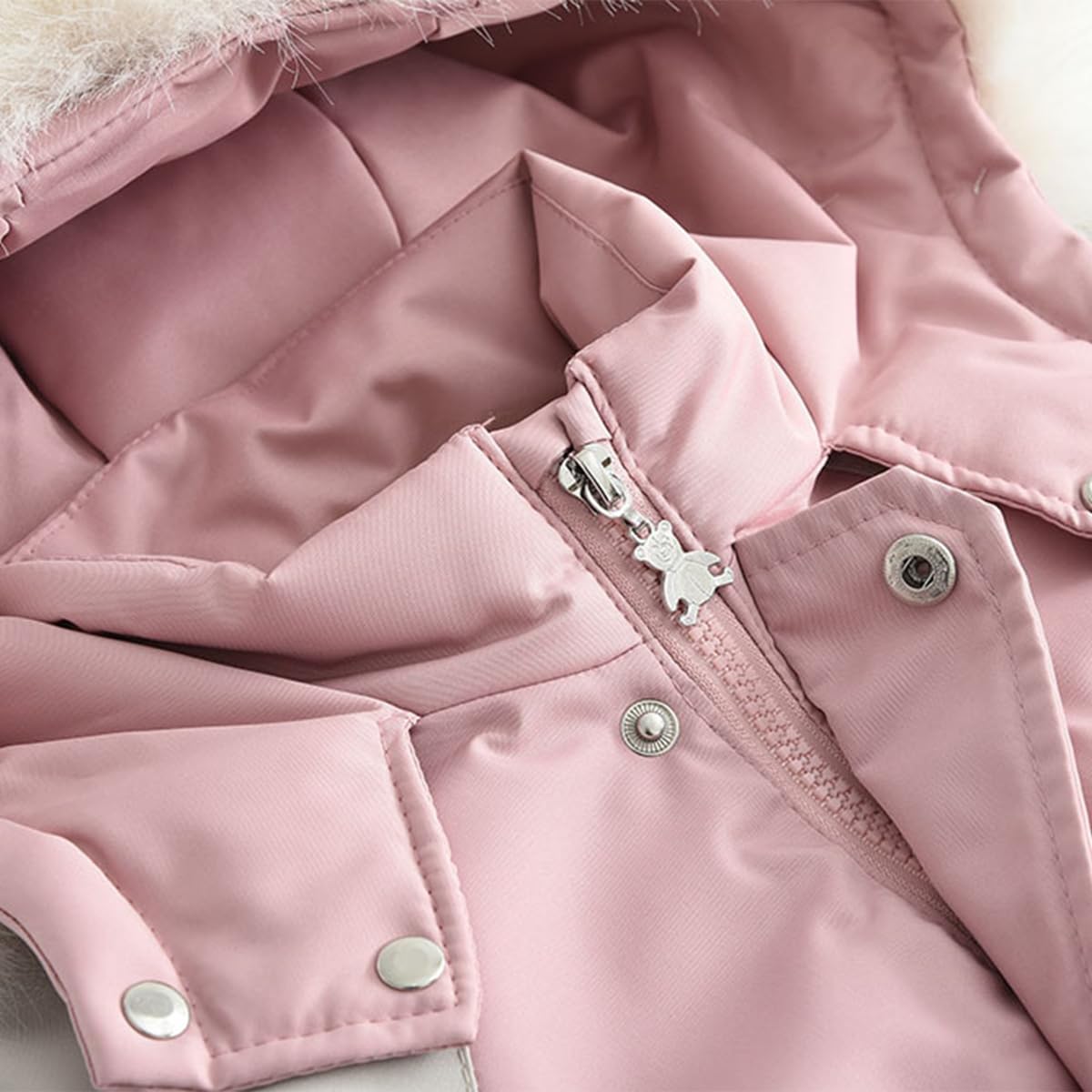 linboo Baby Kinder Winter Overall mit Kapuze Strampler Schneeanzug Jungen Mädchen Langarm Jumpsuit Warm Gefütterte Jacke Daunen Outwear Hoodies Outfits