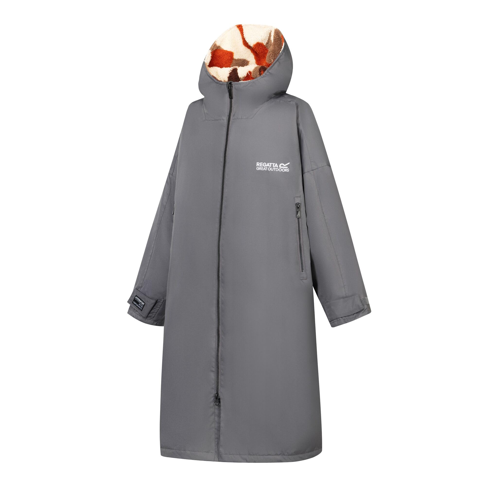 Regatta Adult Waterproof Robe-Iron(Abstract Mountain), Charcoal, Size L-Xl, Men