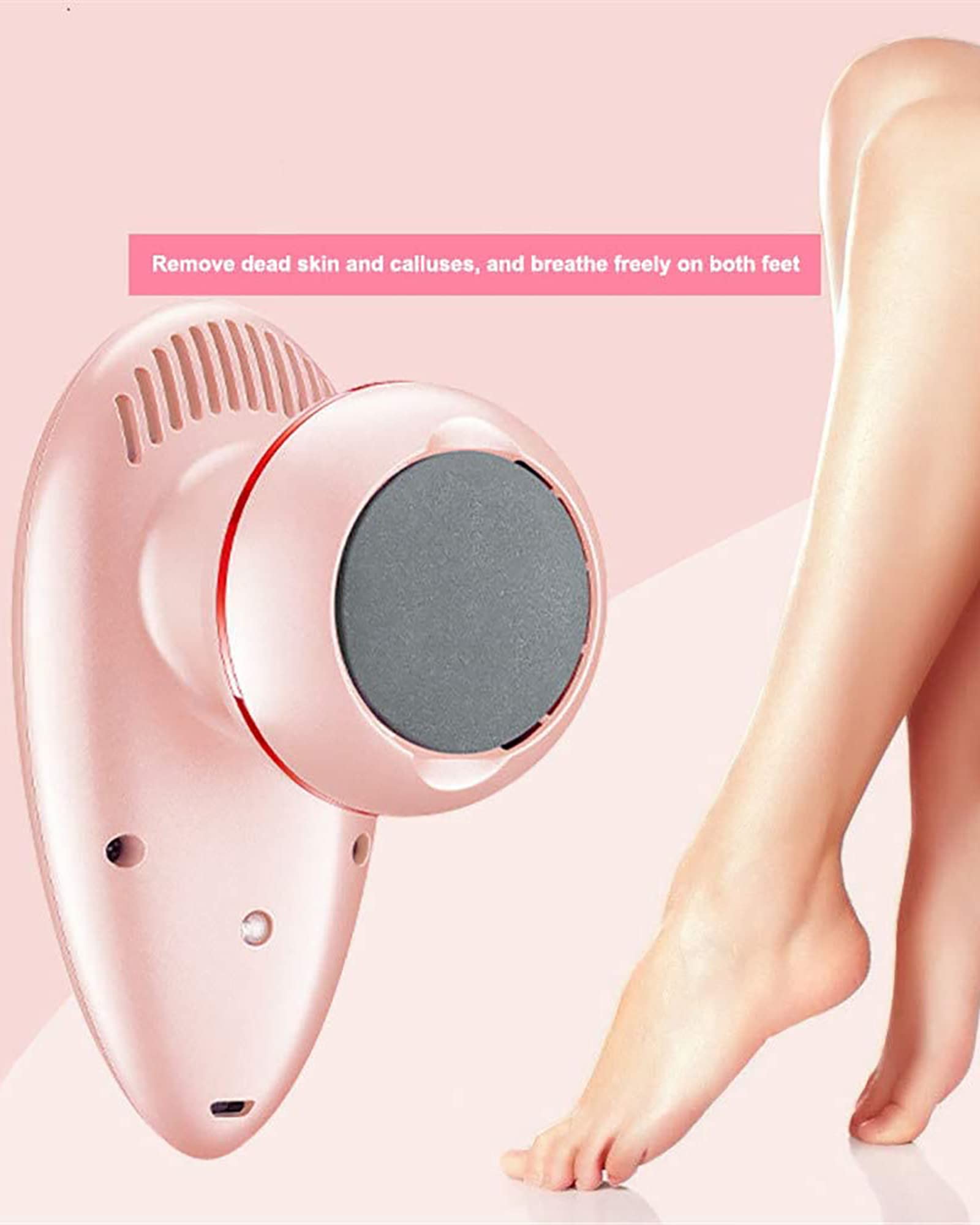 Lima eléctrica para pies, Juego de pedicura, removedor de Callos, Herramientas de pedicura, vacío Incorporado con 3 Rodillos, 2 velocidades y luz LED