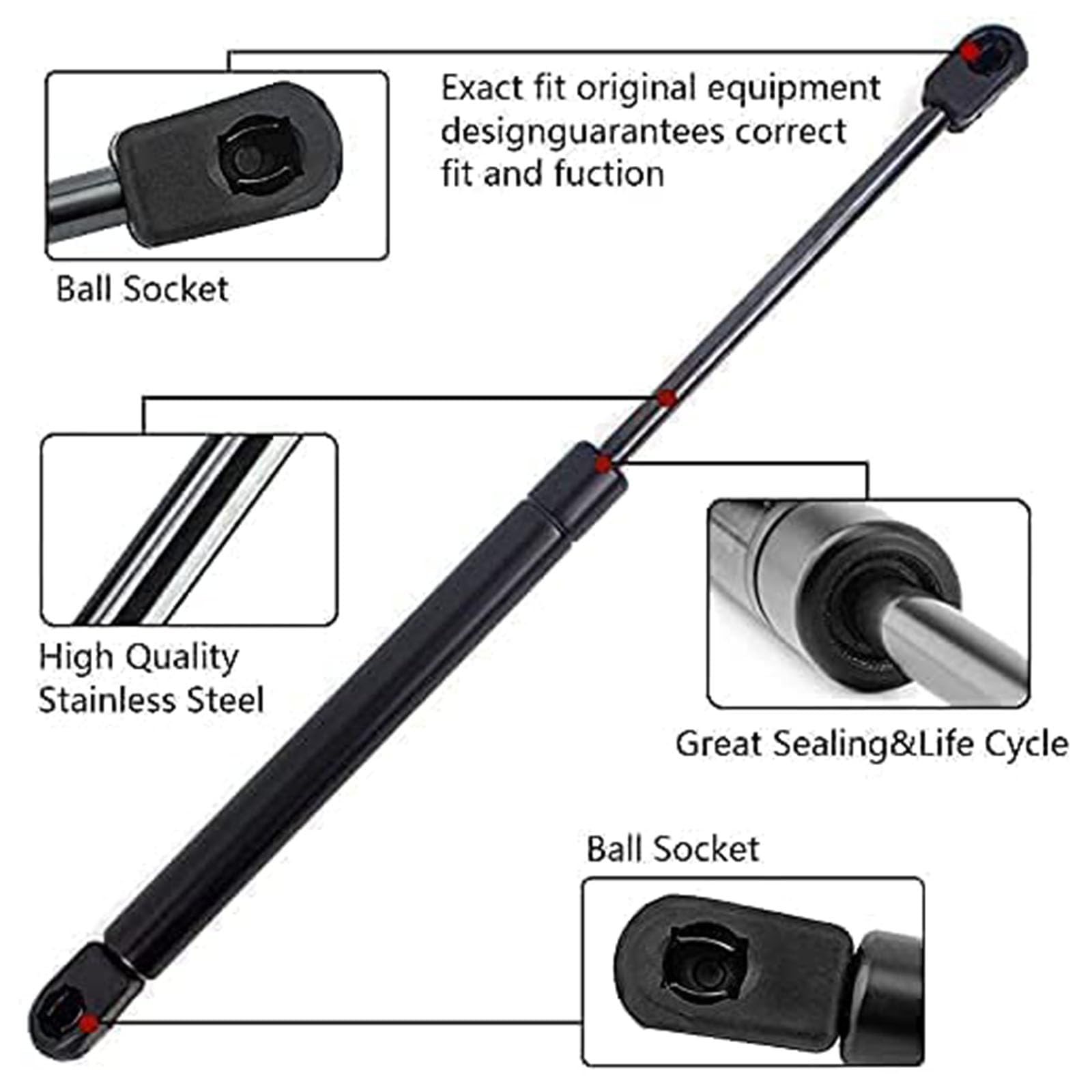 Pistoni Bagagliaio Frankberg 2x Molle A Gas Cancello Posteriore Compatibile Con E-Klasse 1993-1998 E-Klasse T-Model 1993-1996 124 T-Model 1985-1993 Saloon 1988-1992 Sostituisci# 1249800264 Vw Polo