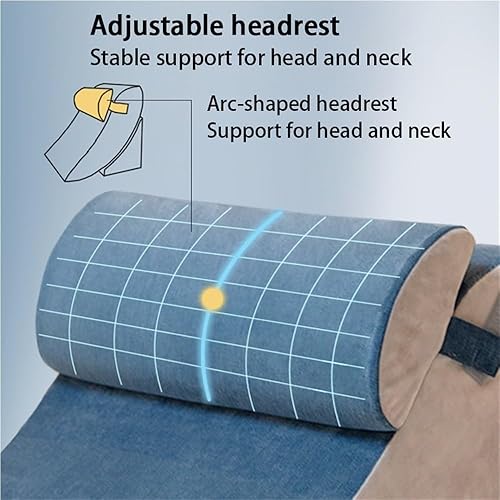 Miniatura 5 de Juego de 4 almohadas ortopédicas de cuña para dormir y leer, almohada de apoyo de espalda con diseño ajustable para cama, sentarse, reflujo ácido y