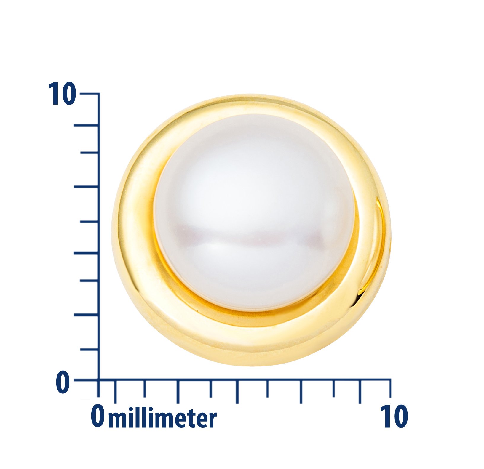 Miore Ohrringe Damen Ohrstecker Gelbgold 9 Karat / 375 Gold Süßwasserperlen