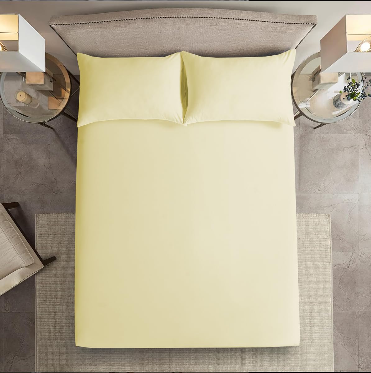HADI LONDON Microfibre Fitted Sheet Single Double King and Super King - Image 4