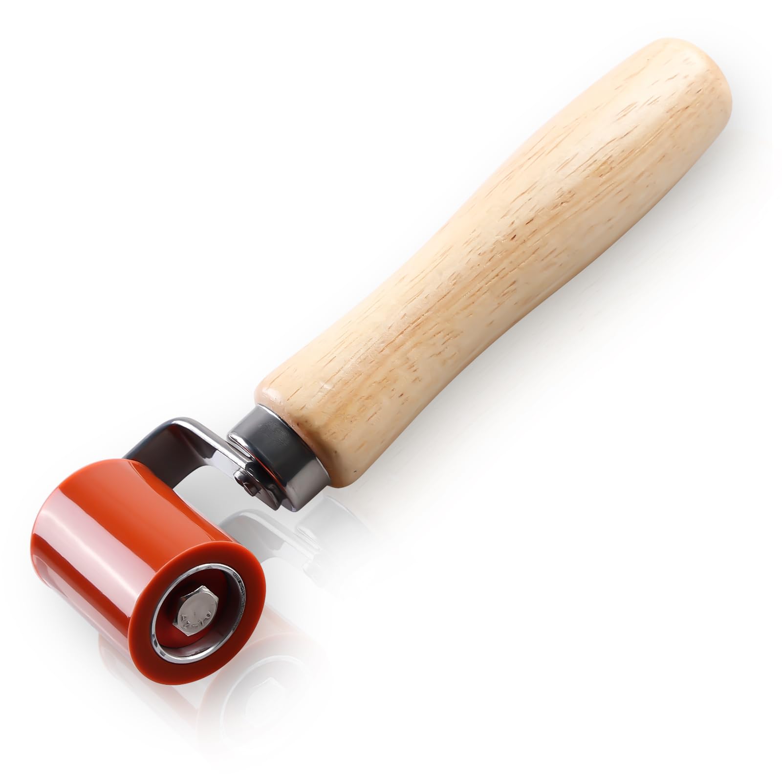 Silikon Andrückrolle: 40mm Hochtemperaturbeständige Hartgummi Nahtroller, Handdruck Roller Roofing Andruckrolle Werkzeug für Kantenumleimer und zum Verschweißen von PVC-Planen