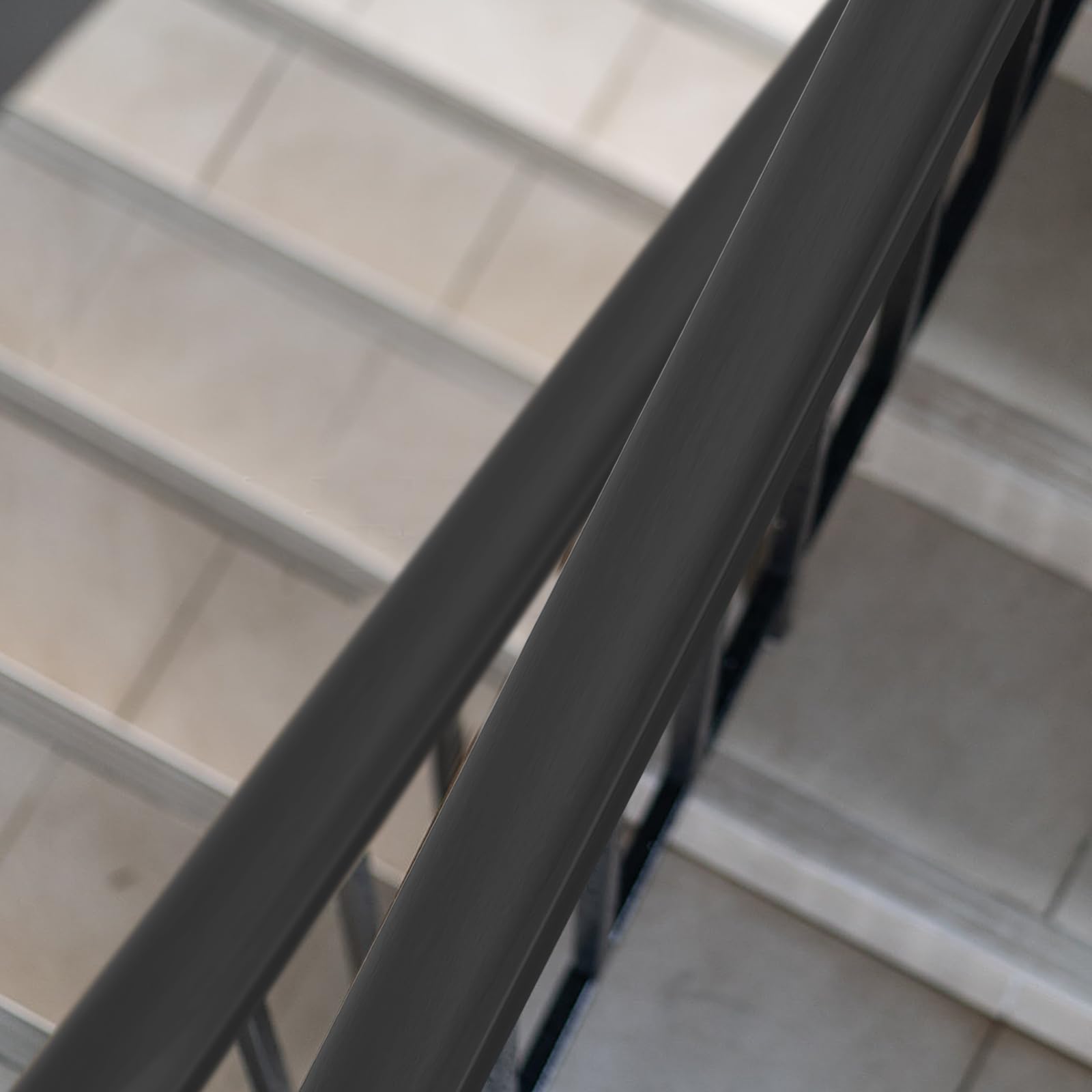Rutschfester Treppenhandlaufschutz, PVC Kunststoff Handlauf, Kunststoffhandlauf Profil Geländer für treppengeländer schwarz (Schwarz, 5m)