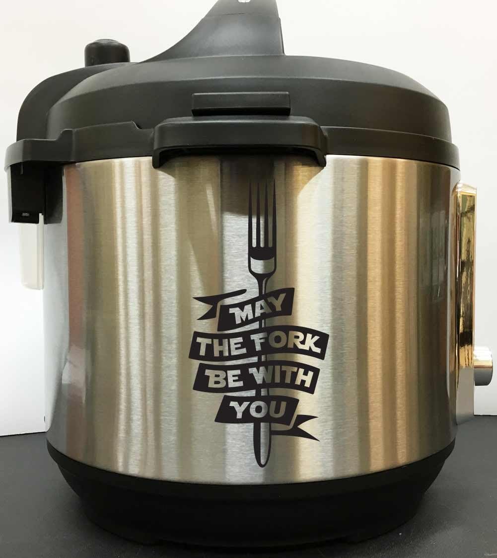 May The Fork Be With You – Black Vinyl Decal Sticker for Instant Pot Instapot Pressure Cooker May The Fork Be With You – Black Vinyl Decal Sticker for Instant Pot Instapot Pressure Cooker