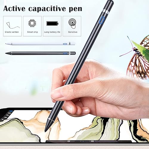 Miniatura 7 de SLAUNT Lápiz capacitivo para iOS y Android, compatible con iPadiPad ProAirMiniI PhoneCellphoneK indleApple Tablet Lápiz de dibujo (blanco)