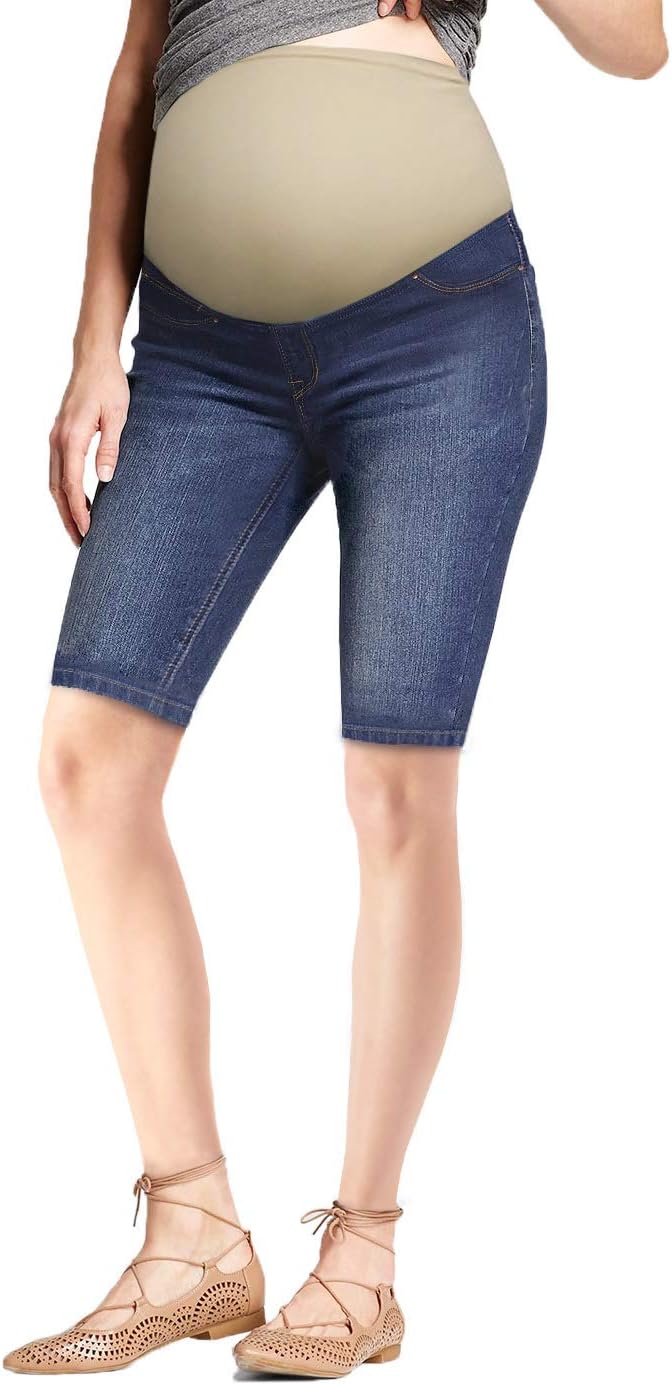 Hybrid & Company Women Super Comfy Stretch Maternity Bermuda Short