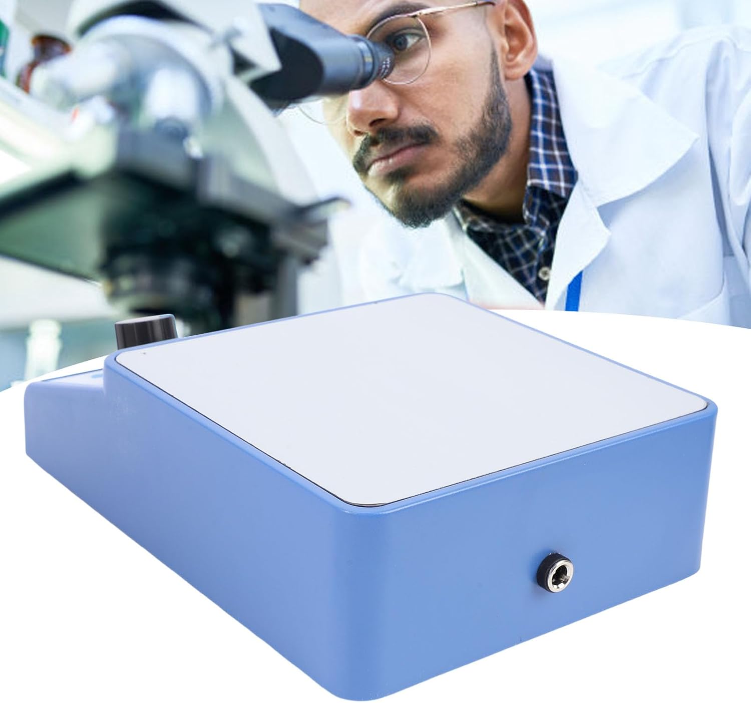 Buachois Lab Magnetic Stirrer, 316 Stainless Steel Top Plate Stepless Adjustable Speed 3000rpm Small Magnetic Mixer for Scientific Research Laboratory Use