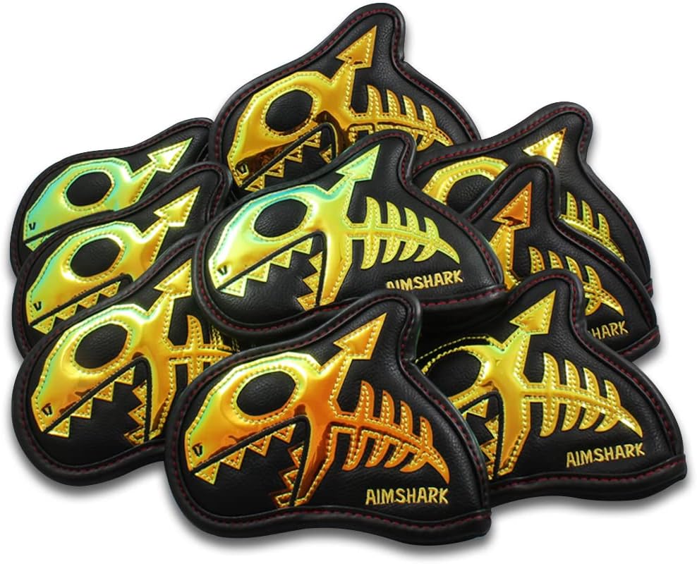 SkullShark Golf Iron Covers/1pcs or 9pcs Set/Golf Head Covers/Golf Club Covers