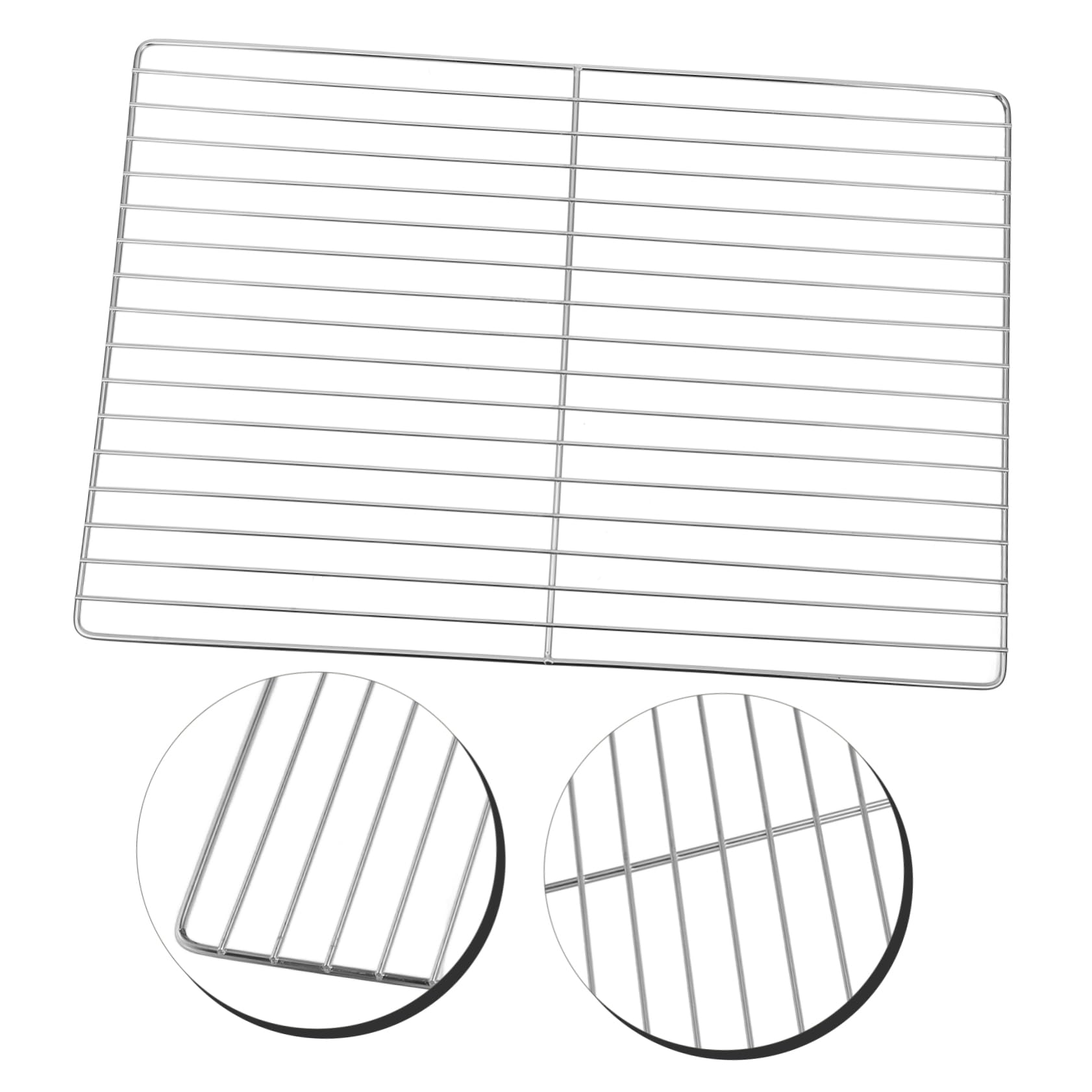 POPETPOP Griglia per Barbecue in Acciaio Inox 44,5x29,5 Cm per Campeggio e Feste All'aperto, Griglia di Cottura Resistente al Calore Pulizia Facilitata