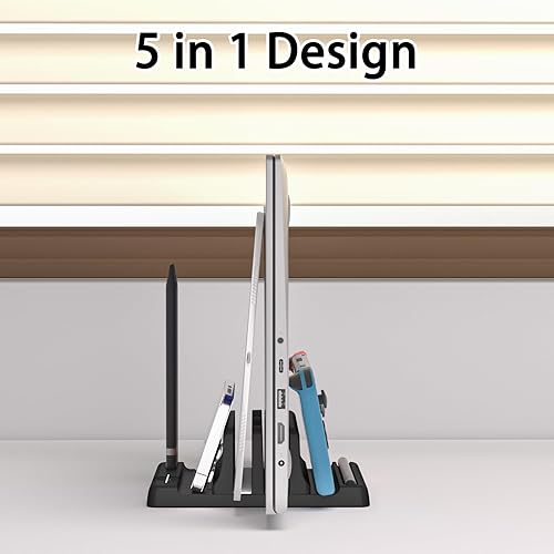 Miniatura 6 de Soporte vertical para laptop, soporte vertical de plástico ABS ajustable para laptop, ahorro de espacio 4 en 1, compatible con todos los MacBook Pro