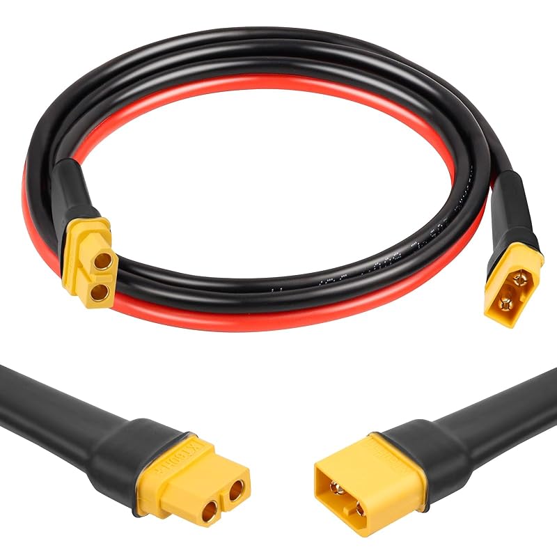Cabo de Extensão XT60 Macho para Fêmea, Fio de Cobre Estanhado 10AWG, 0,91 m, XRDS -RF