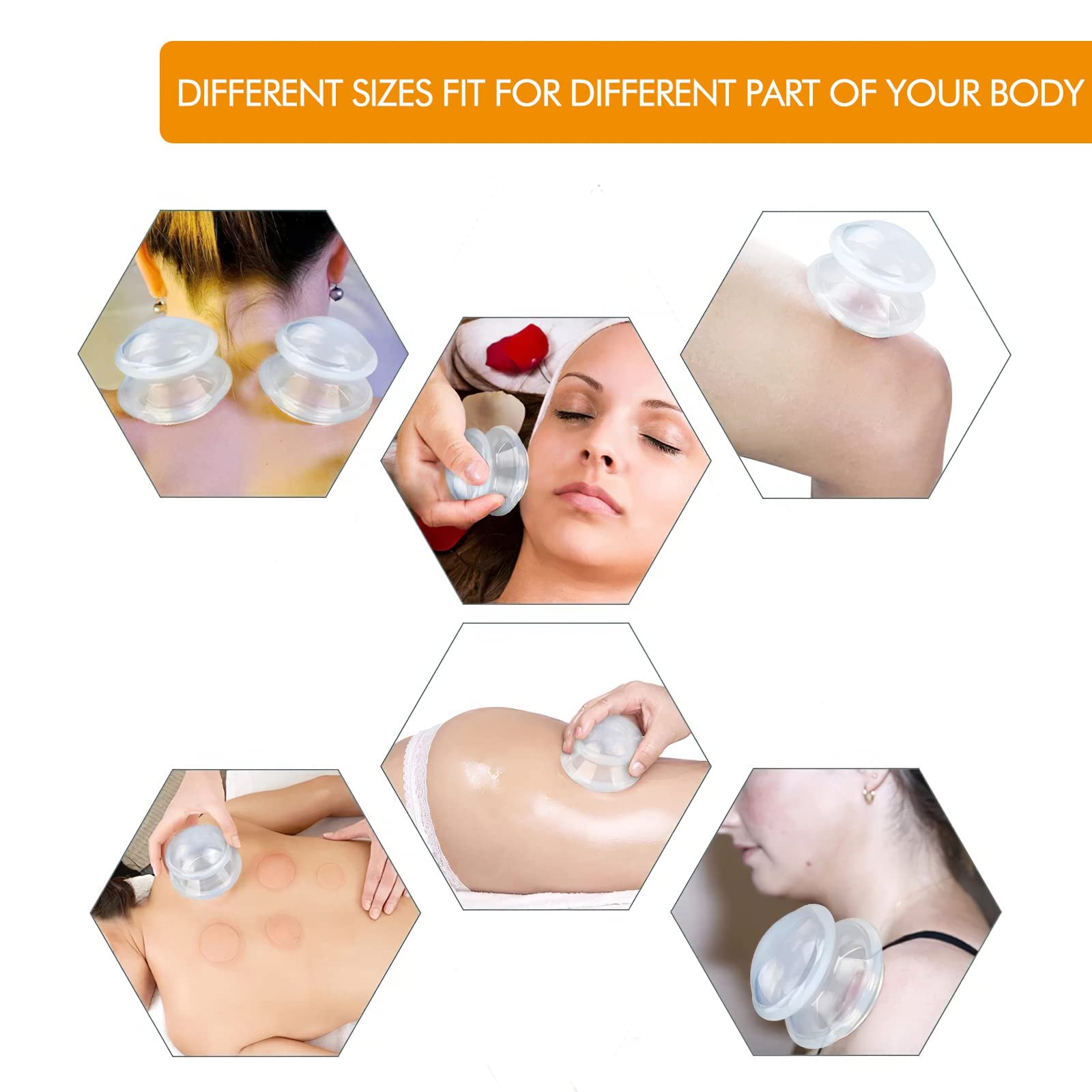 GreenLife® Schröpftherapie-Sets – Silikonbecher-Set fest (4 Stück) für Muskelkater, Schmerzlinderung, Körper, Nacken, Knie, Selbstmassagewerkzeug, Tiefenmassagegerät, Anti-Cellulite-Gelenkschmerzen